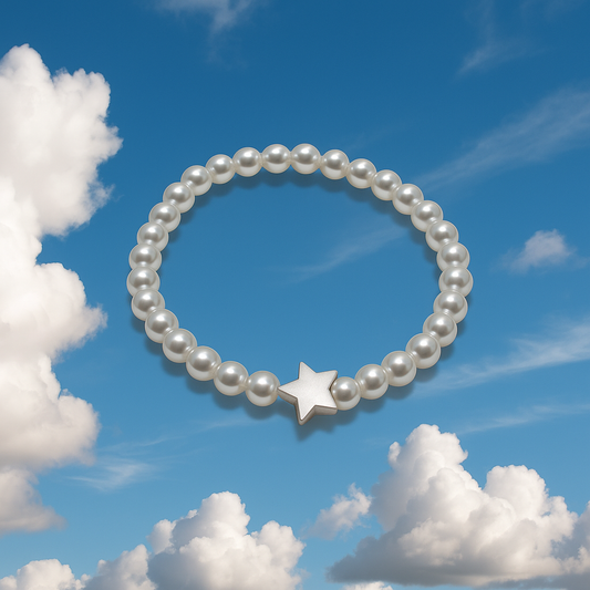 Elegant Pearl Star Bracelet